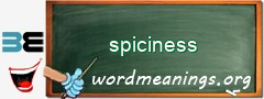 WordMeaning blackboard for spiciness